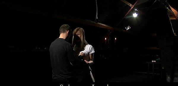 trendsYoung submissive slut tied waxed greedy deepthroat cock drilled